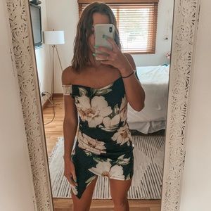 Akira formal wrap dress